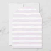 薄紫フローラベビーガールバプテスマ招待状 招待状 (裏面)