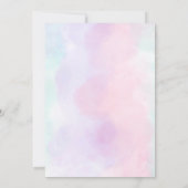 薄紫フローラベビーシャワー 招待状 (裏面)