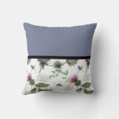 薄紫フローラモノグラム クッション (裏面)