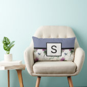 薄紫フローラモノグラム ランバークッション (椅子)