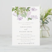 薄紫フローラリースコテージガーデンリハーサルディナー 招待状 (スタンド正面)