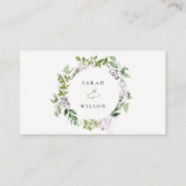 薄紫フローラリースコテージ庭園の結婚式サイト エンクロージャーカード (正面)