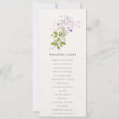 薄紫フローラリースコテージ結婚式 プログラム (裏面)