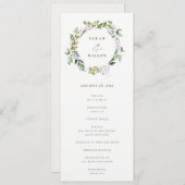 薄紫フローラリースコテージ結婚式 プログラム (正面/裏面)