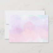 薄紫フローラ写真の卒業発表 出欠カード (裏面)