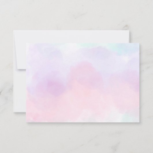 薄紫フローラ写真の卒業発表 出欠カード (裏面)