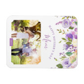 薄紫フローラ母の日写真 マグネット (横)