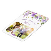 薄紫フローラ母の日写真 マグネット (左側)