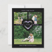 薄紫フローラ水彩ハートガーランド3枚の写真 (正面)