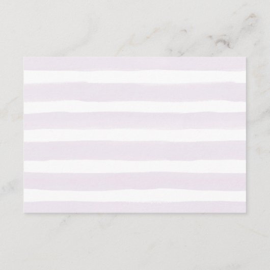 薄紫フローラ表示シャワーなしギフトラップ要求 エンクロージャーカード (裏面)