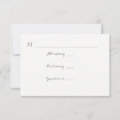 薄紫フローラ親切に結婚式のRSVPカードに応答 出欠カード (裏面)