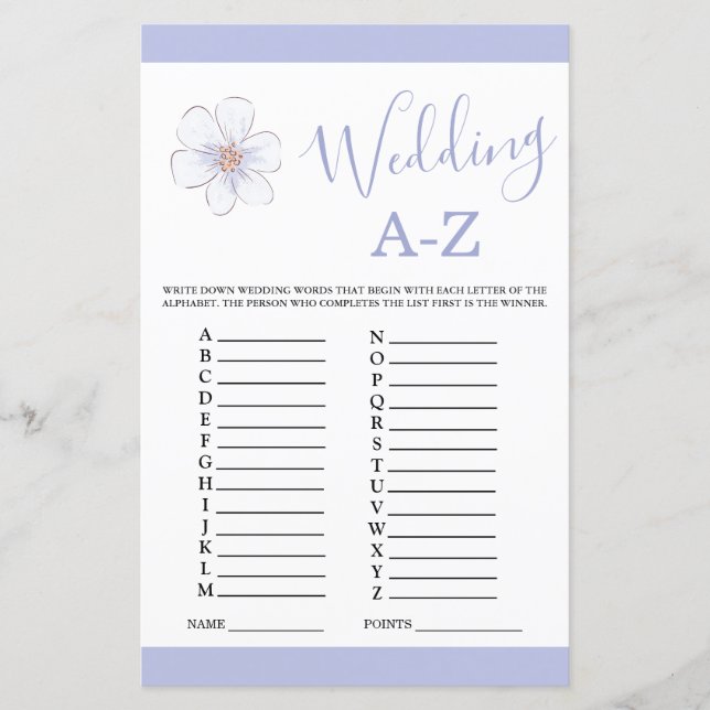 薄紫フローラ財布ブライダルシャワーゲーム (正面)