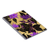 薄紫フローラ離れ黒 ノートブック (右側)