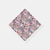 薄紫フローラ スタンダードカクテルナプキン (角)