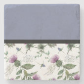 薄紫フローラ ストーンコースター (正面)