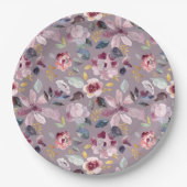 薄紫フローラ ペーパープレート (正面)