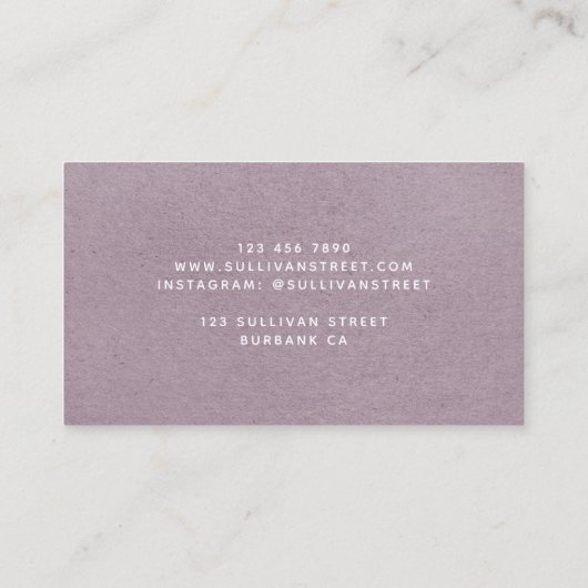 薄紫フローラ 名刺 (裏面)