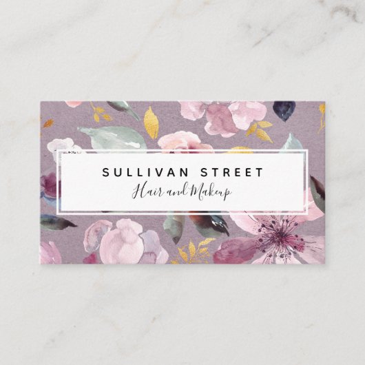 薄紫フローラ 名刺 (正面)