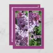 薄紫ブックマーク ポストカード (正面/裏面)