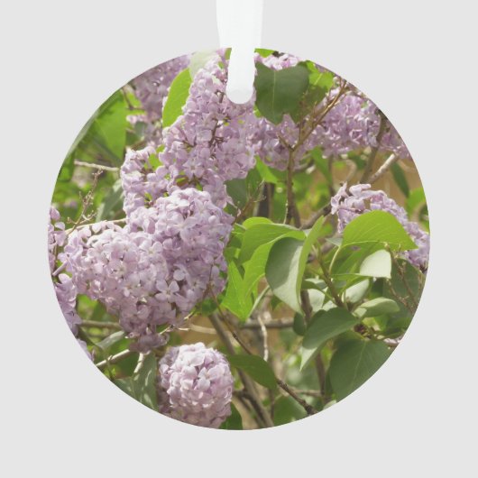 薄紫ブッシュビューティフルパープル春の花 オーナメント (裏面)