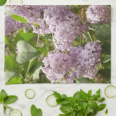 薄紫ブッシュビューティフルパープル春の花 キッチンタオル (折り畳み)