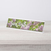 薄紫ブッシュビューティフルパープル春の花 デスクネームプレート (正面)