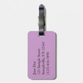 薄紫ブッシュビューティフルパープル春の花 ラゲッジタグ (裏面縦)