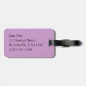 薄紫ブッシュビューティフルパープル春の花 ラゲッジタグ (裏面横)