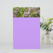 薄紫ブッシュビューティフルパープル春の花 便箋 (スタンド正面)