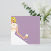 薄紫ブライドシャワーの招待 招待状 (スタンド正面)