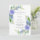 薄紫ブルーハイアシントチューリップウェディングシャワー招待状 (スタンド正面)