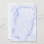 薄紫ブルーハイアシントチューリップウェディングシャワー招待状 (裏面)