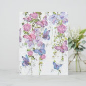 薄紫ブルー蝶デカップスクラップブック紙 (スタンド正面)