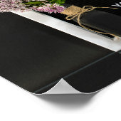 薄紫ブーケ付感動的引用文 ポスター (角)