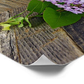 薄紫ブーケ紫色のスニーカー ポスター (角)