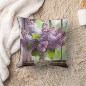 薄紫ブーケ クッション (ブランケット)