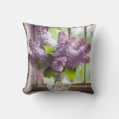 薄紫ブーケ クッション (正面)