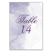 薄紫プラムパープルウォーターカラースプラッシュ テーブルナンバー (裏面)