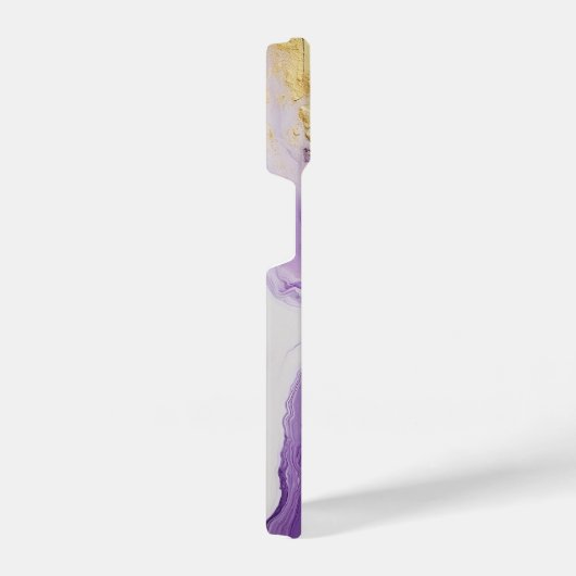 薄紫ヘイズマーブル iPhoneケース (右側面)