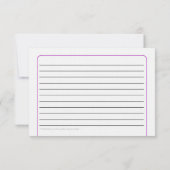 薄紫ヘラレシピカード 招待状 (裏面)