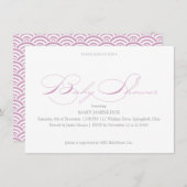 薄紫ベビシンプルーシャワー招待状 招待状 (正面/裏面)