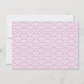 薄紫ベビシンプルーシャワー招待状 招待状 (裏面)