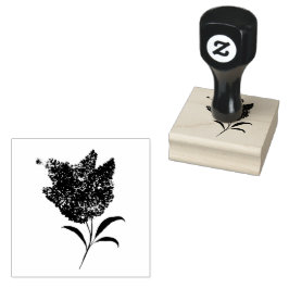 薄紫ボホボヘミアンフローラ水彩色 ラバースタンプ