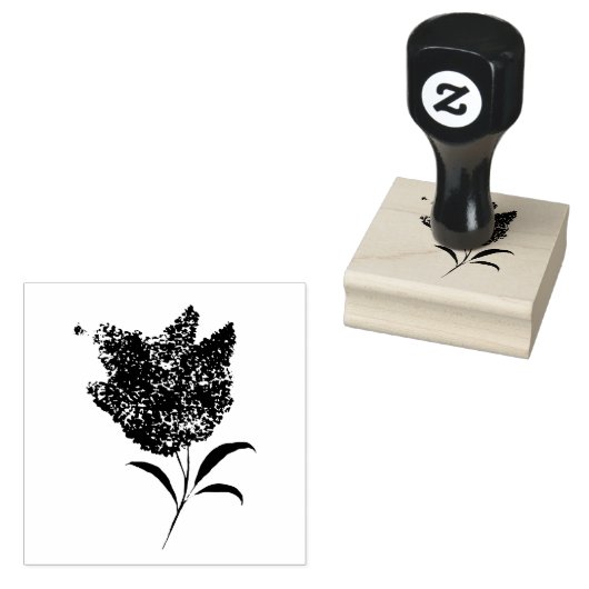 薄紫ボホボヘミアンフローラ水彩色 ラバースタンプ (押印)