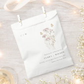 薄紫ボホワイルドフラワーファーンボタニッ結婚クス フェイバーバッグ (クリップ留めされた状態)