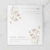 薄紫ボホワイルドフラワーファーンボタニッ結婚クス プレイスカード (外部開封)