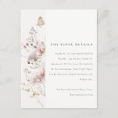 薄紫ボホワイルドフラワーファーン結婚の葉の詳細 エンクロージャーカード (正面)