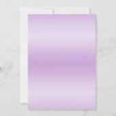 薄紫ボールガウン&ティアラキンセニェラ誕生日 招待状 (裏面)