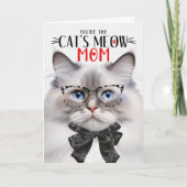 薄紫ポイントのラグドール猫お母さんの日 シーズンカード (正面)