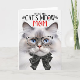 薄紫ポイントのラグドール猫お母さんの日 シーズンカード